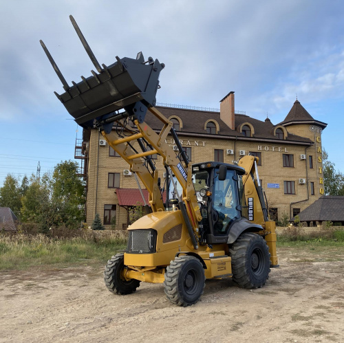 экскаватор-погрузчик 1 куб 2.5 тонны builder bl388 (разновеликие колеса)